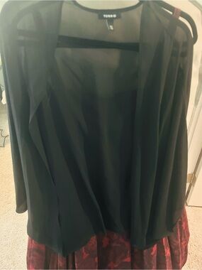 torrid Black sheer shrug like  - Solid Black